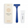 Набор бритвенный "Sargan"ТМ Grass (карт.коробка), бритва, 2 лезвия, крем д/бритья 100шт/упак